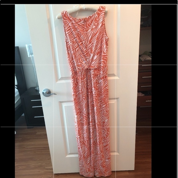 Calvin Klein Women’s Orange Printed Swirl Jumpsuit - Picture 10 of 16